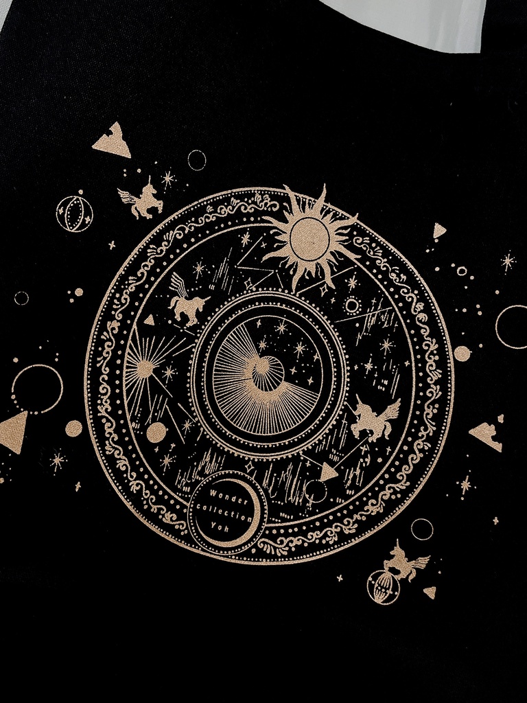 ♢トートバッグ〈ブラック/ライトブルー〉