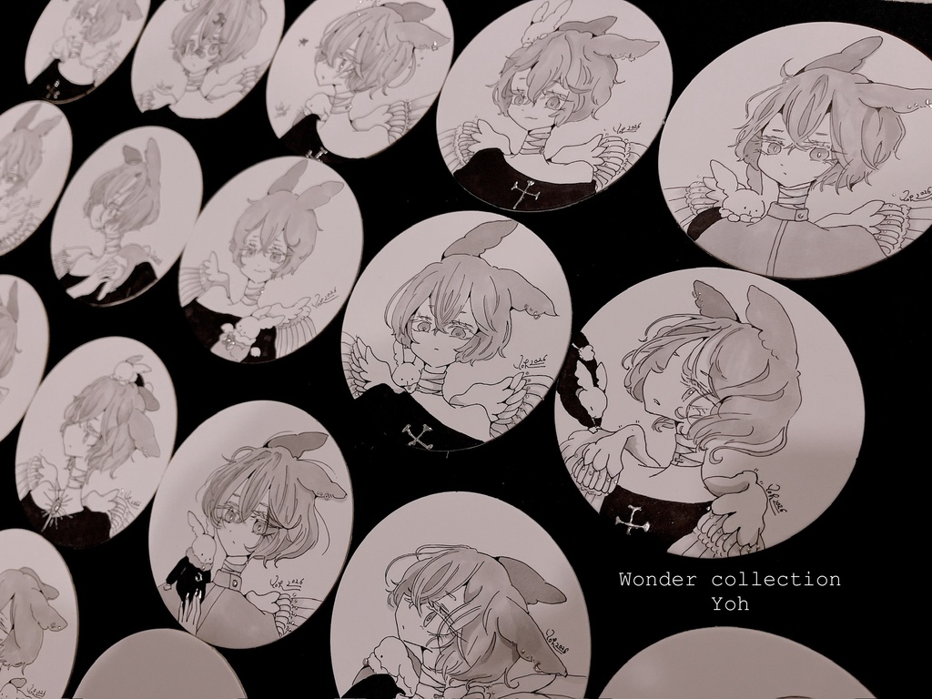 原画【らびとのまあるい原画】