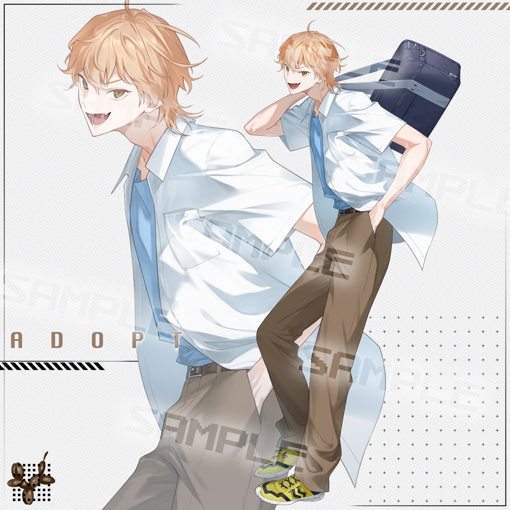 【立ち絵】2_表情10種＋パーツ2点