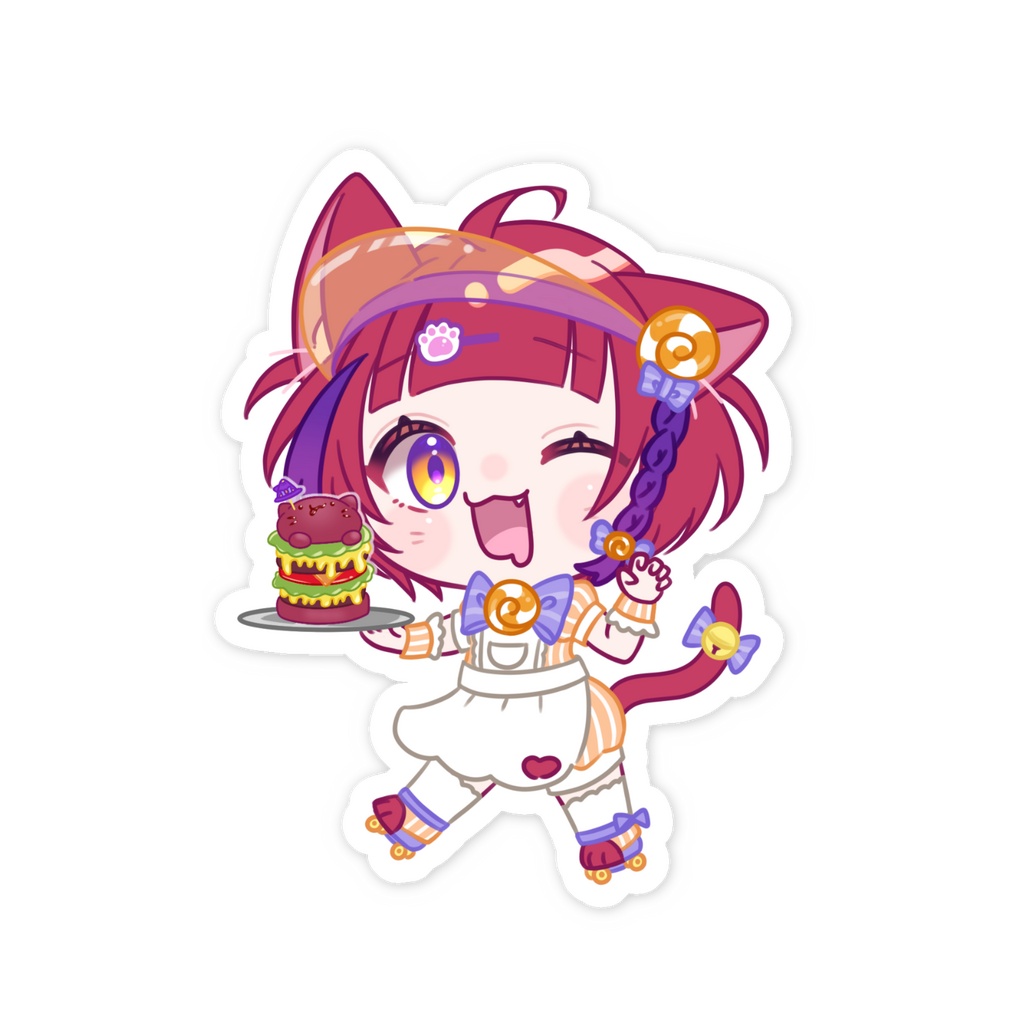 あずきねこSDカフェ衣装ステッカー