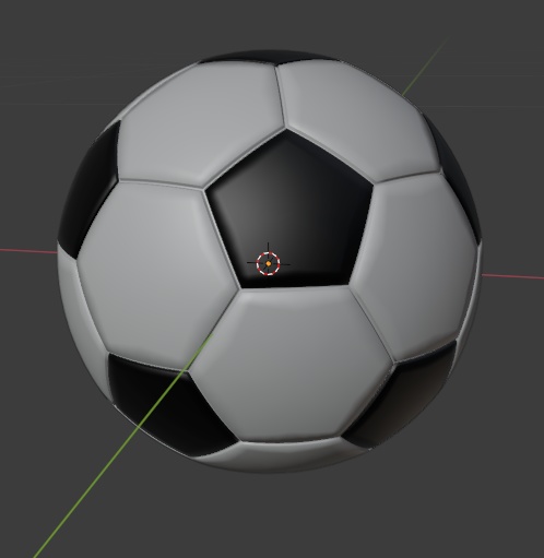 【3D】サッカーボールとキャプテンマーク【GLB】