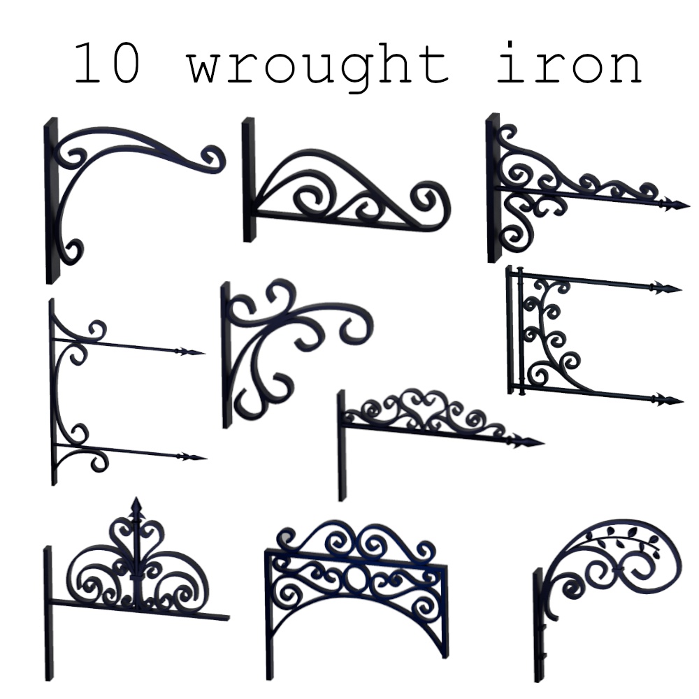 ロートアイアン看板【3D】