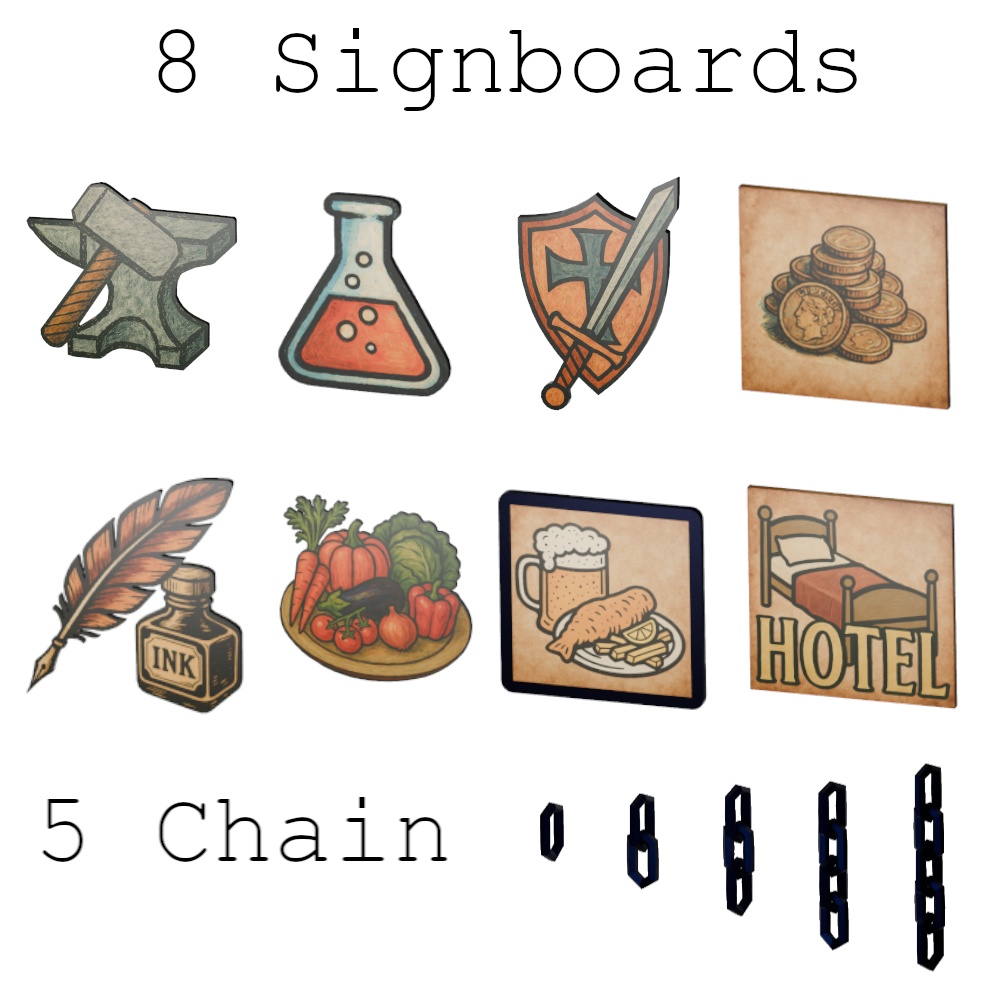 ロートアイアン看板【3D】