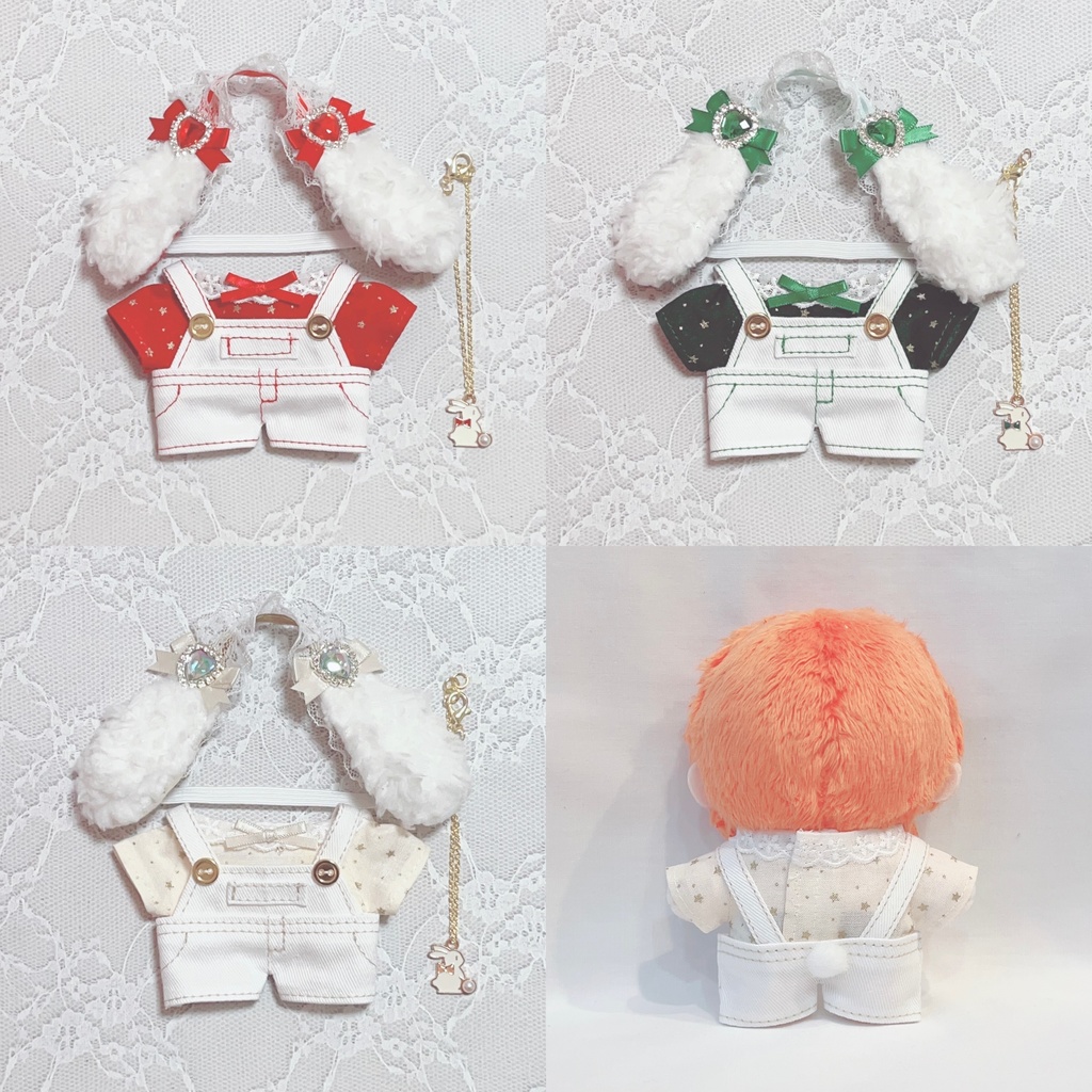 うさぎセット(赤・緑・アイボリー) クリスマス