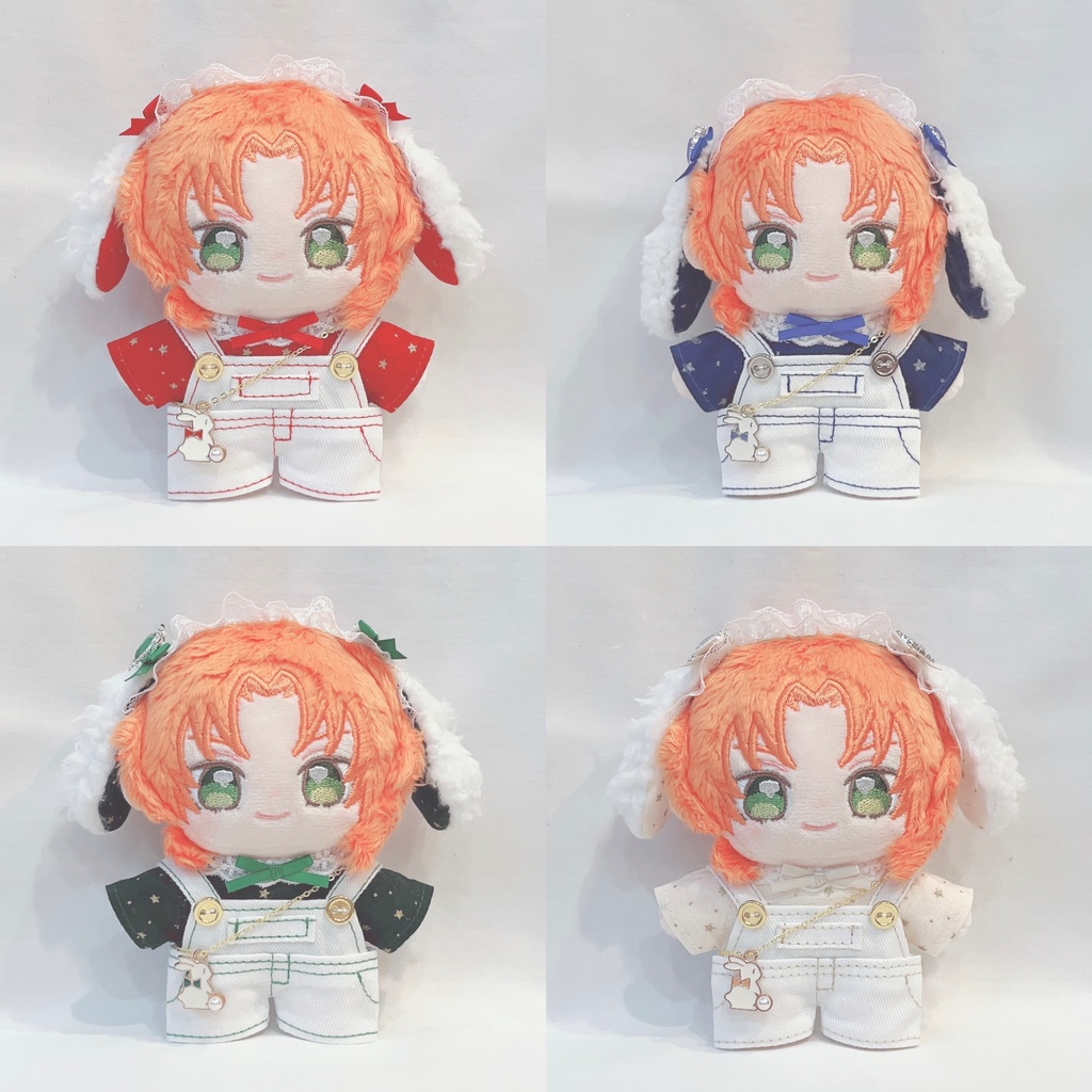 うさぎセット(赤・青・緑・アイボリー) クリスマス