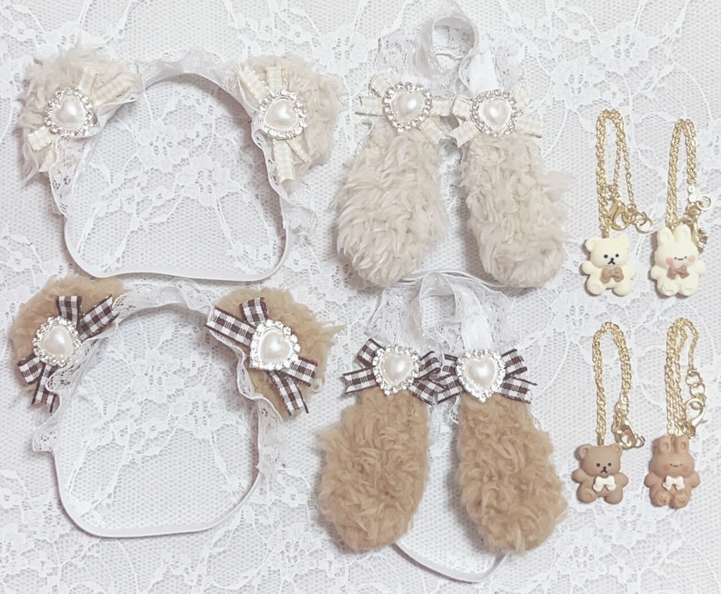 くま・うさぎセット(コーデュロイ)