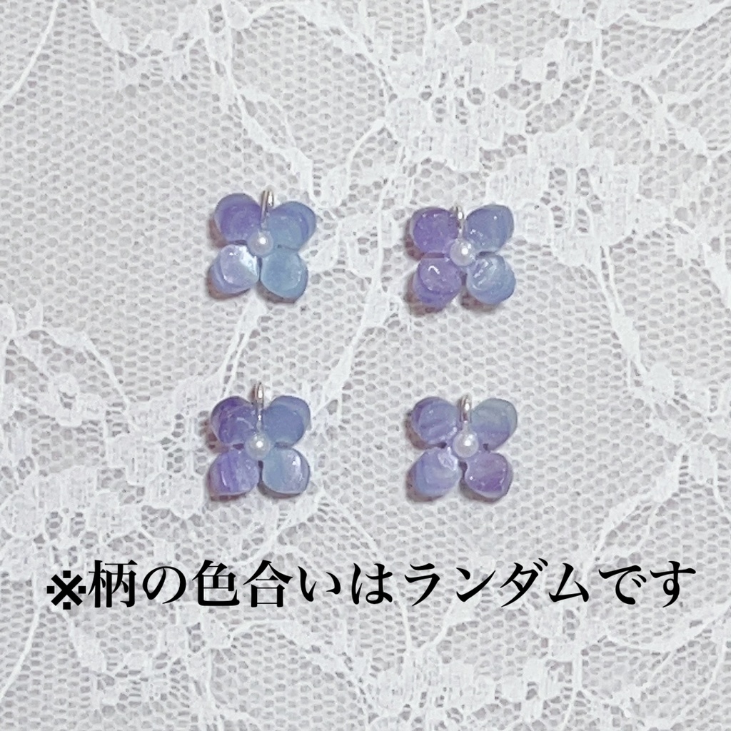 くま・うさぎセット(水色・紫) 紫陽花