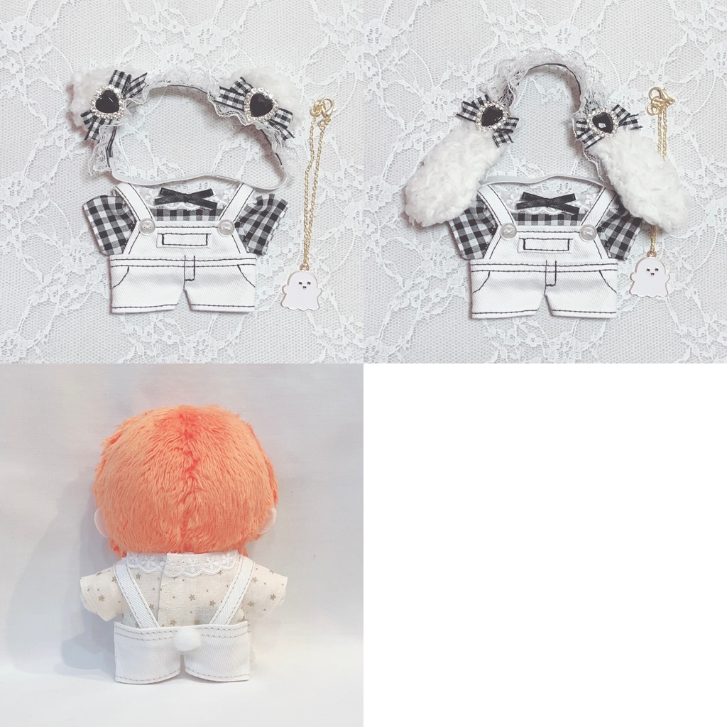 白くま・うさぎセット(黒) ハロウィン