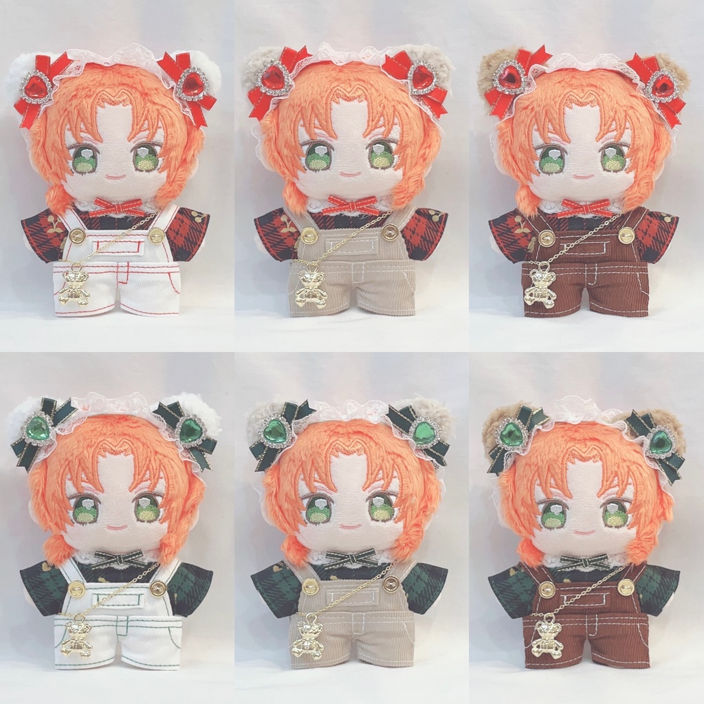 くまセット(白・ベージュ・ブラウン) クリスマス