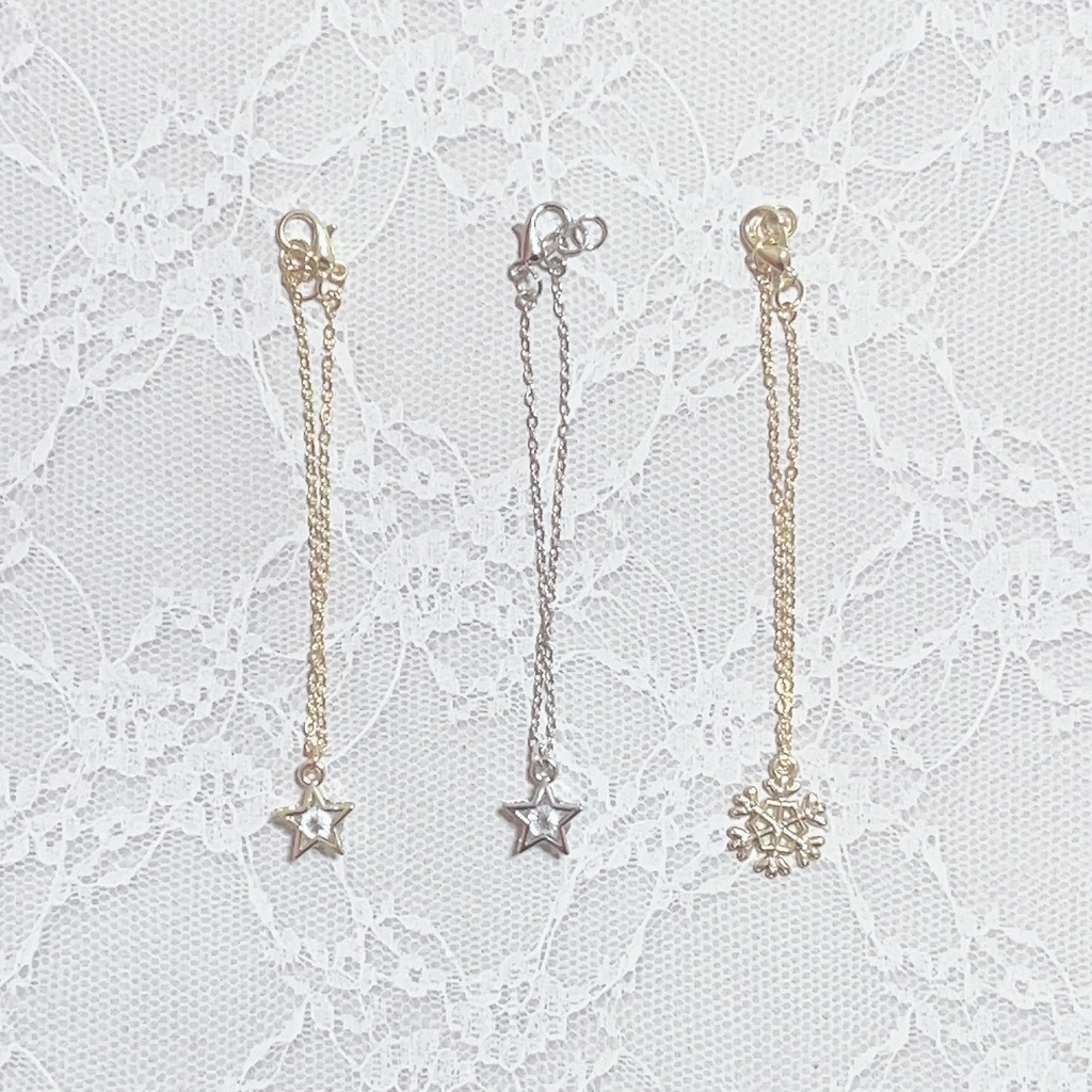 クリスマスポシェット(星・雪の結晶)