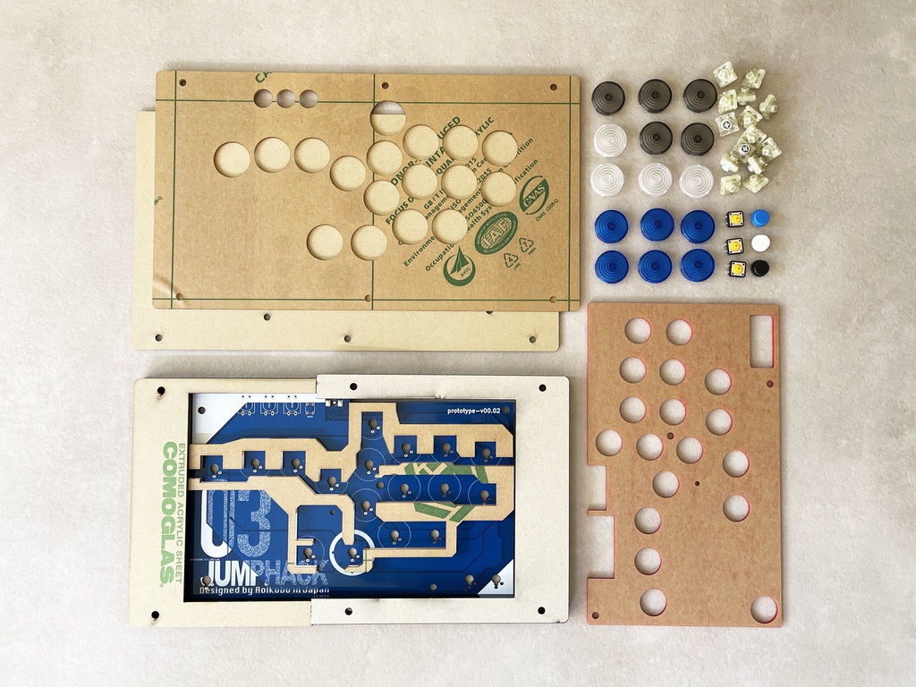 スト6向けレバーレスJumpHack03プロトタイプ(組み立てキット)