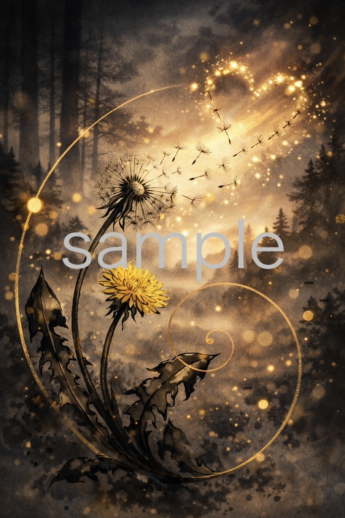 【開運待ち受け】真実の愛を呼ぶ「奇跡の綿毛」 (スマホ壁紙 2枚セット)