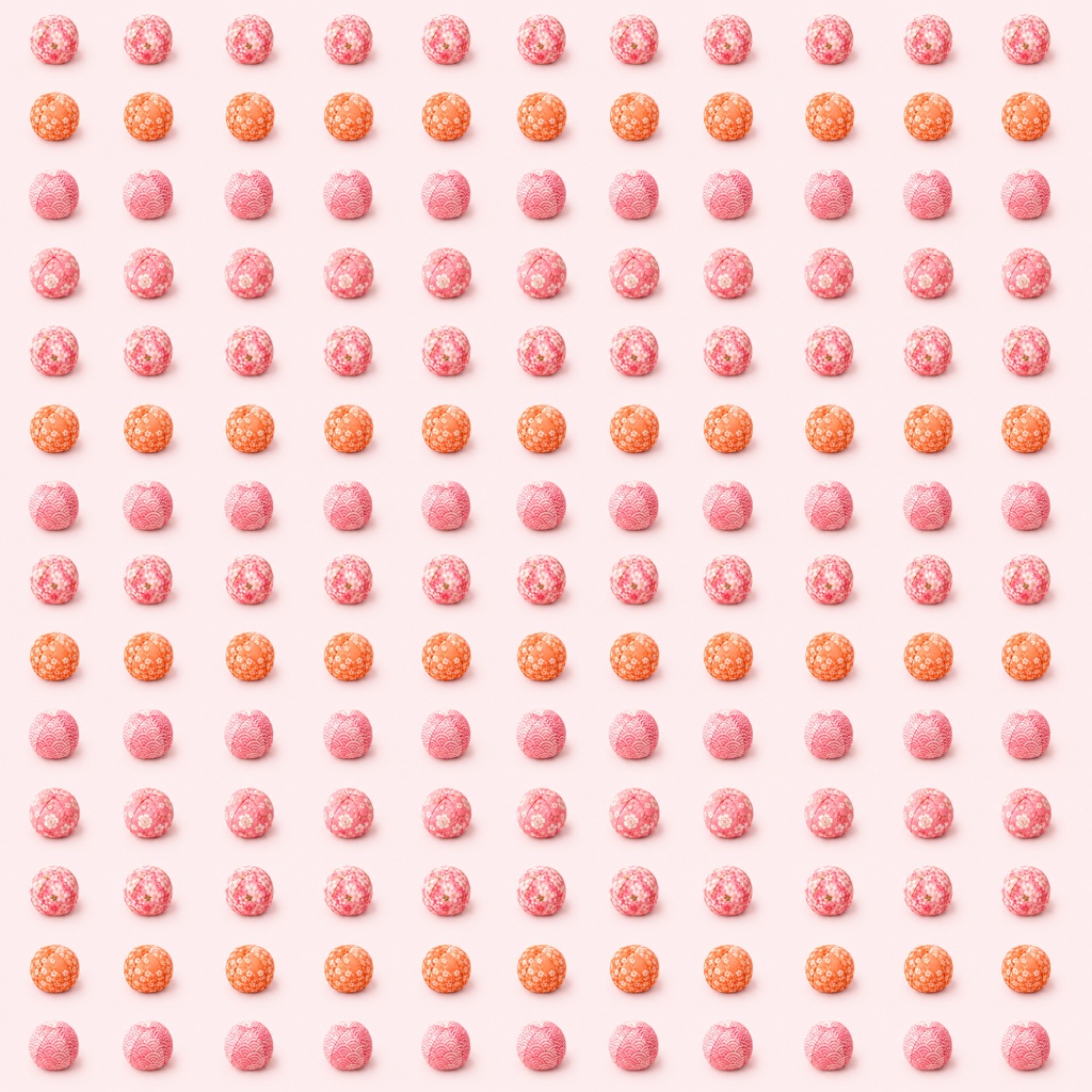 和柄かわいいデジタルペーパー/ピンク系