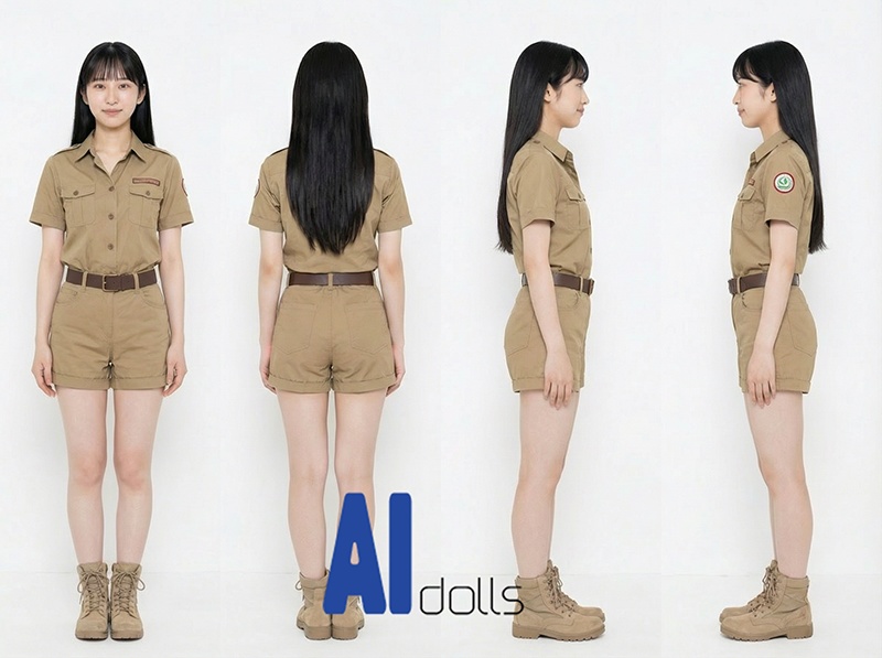 AI作成 AIdolls No4 小野寺 乙葉 4面図PSD