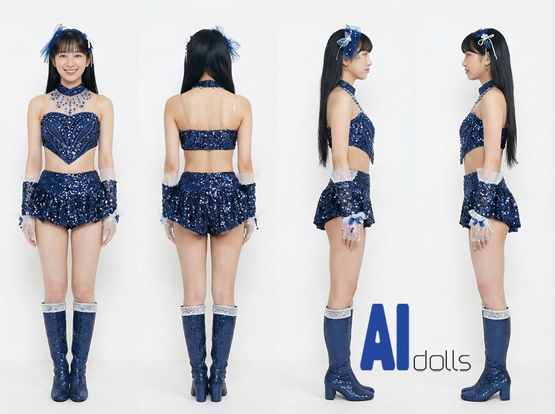 AI作成 AIdolls No4 小野寺 乙葉 4面図PSD