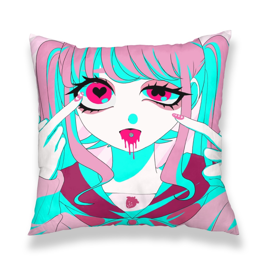 いちごみるく少女クッションカバー