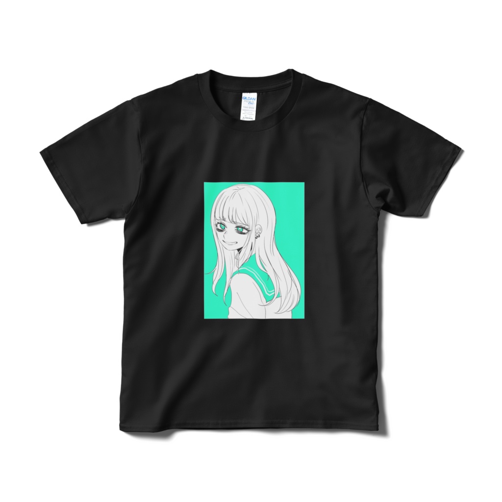 不敵な笑み少女Tシャツ