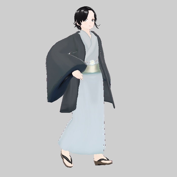 男性着物芦毛馬風【無料Vroid衣装】