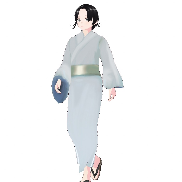 男性着物芦毛馬風【無料Vroid衣装】