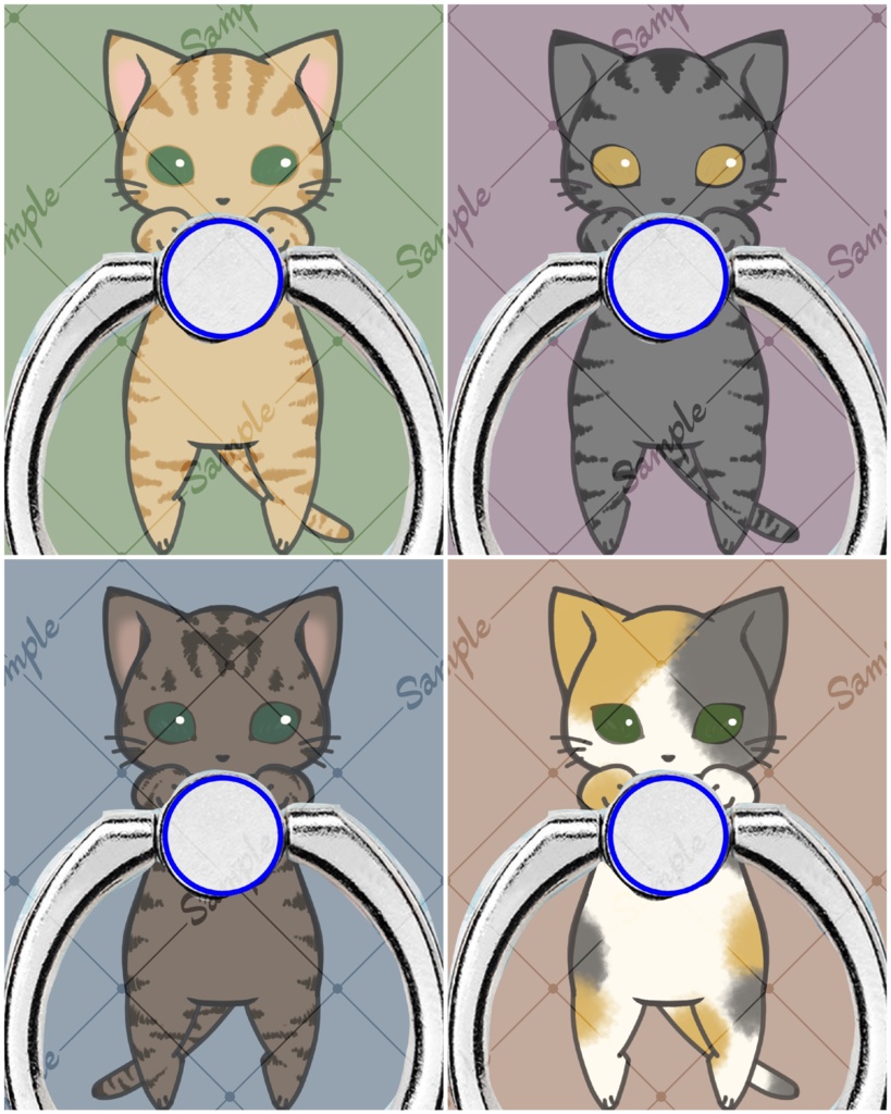 スマホねこちゃんリング