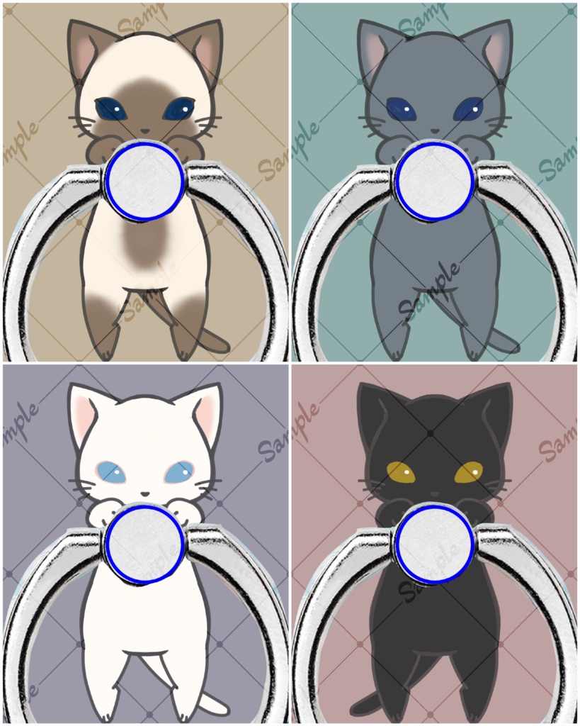 スマホねこちゃんリング