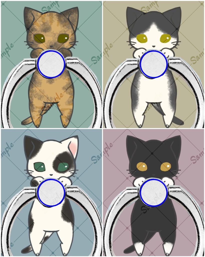 スマホねこちゃんリング