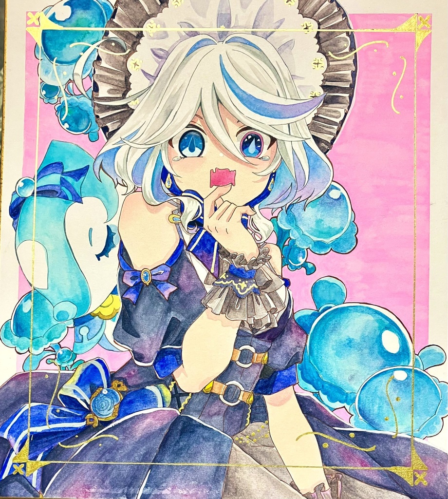 フリーナ　色紙原画　大サイズ