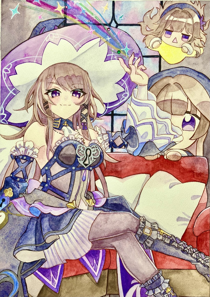 マダムヘルタ　水彩原画