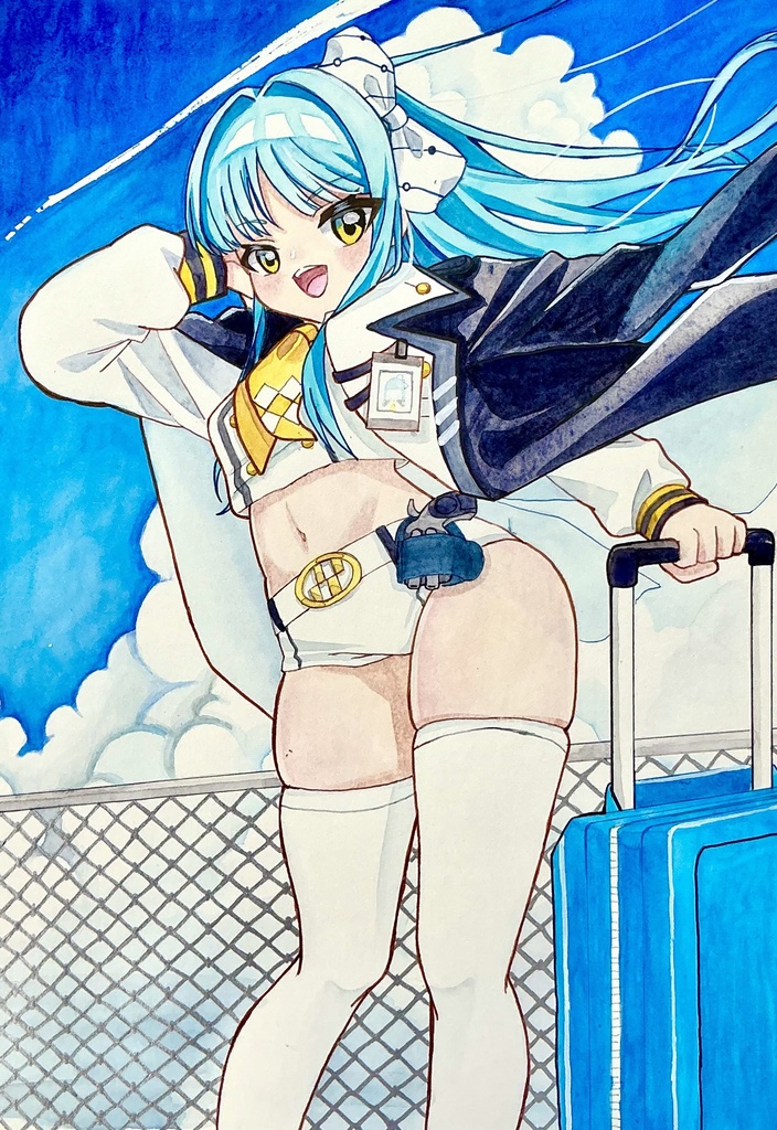 スカイ　水彩原画