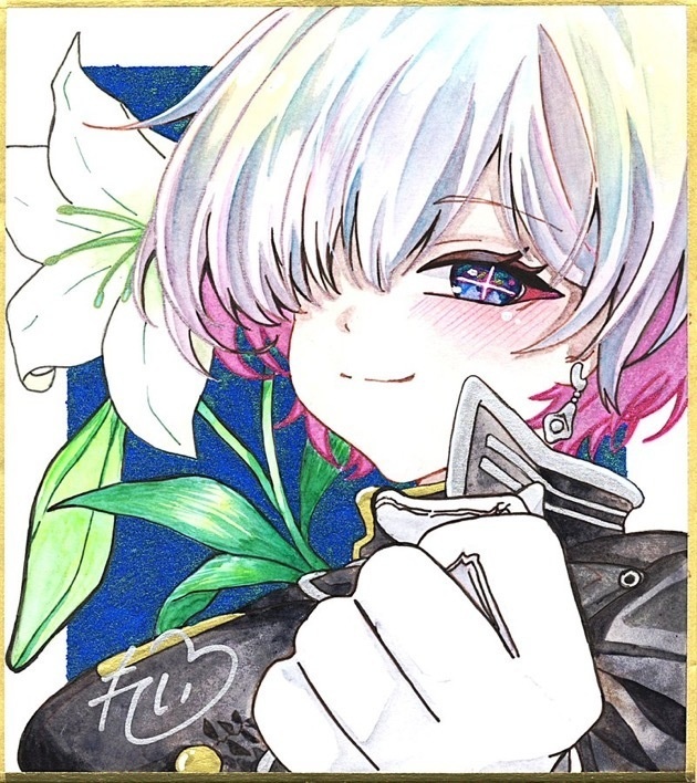 リリーバイス　小サイズ水彩色紙原画