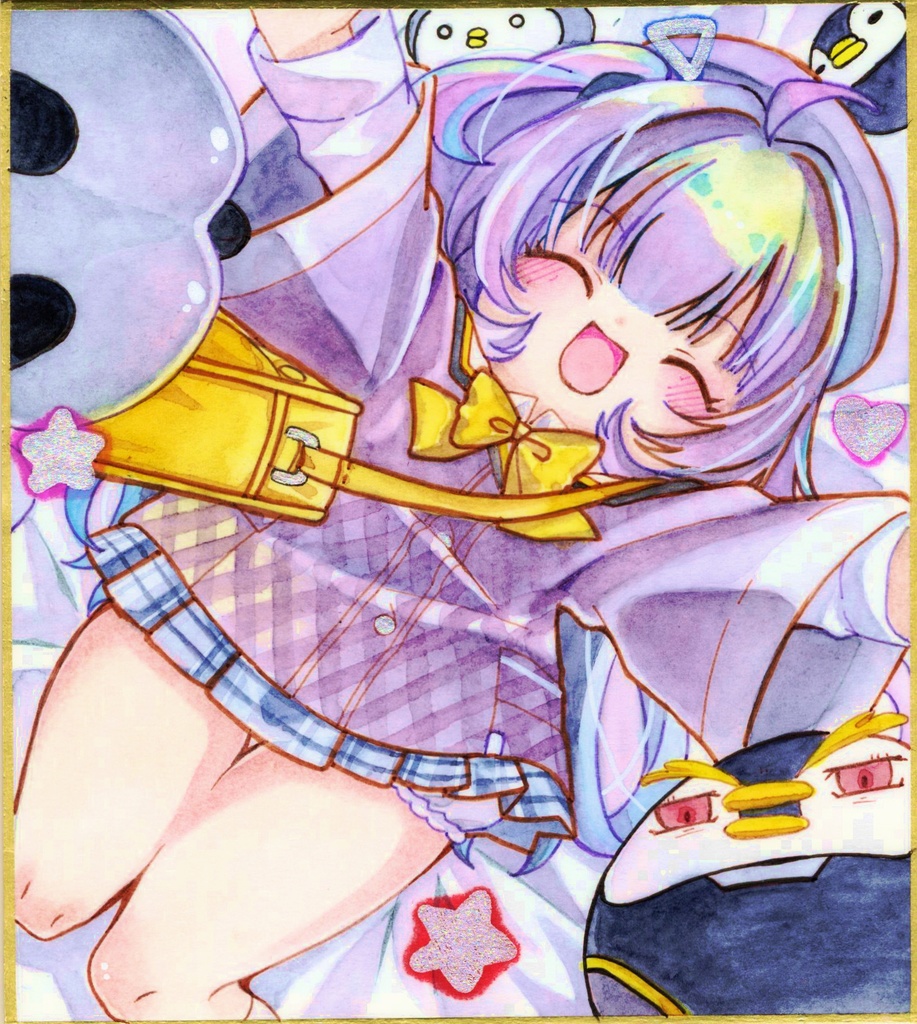 ライ　小サイズ水彩色紙原画