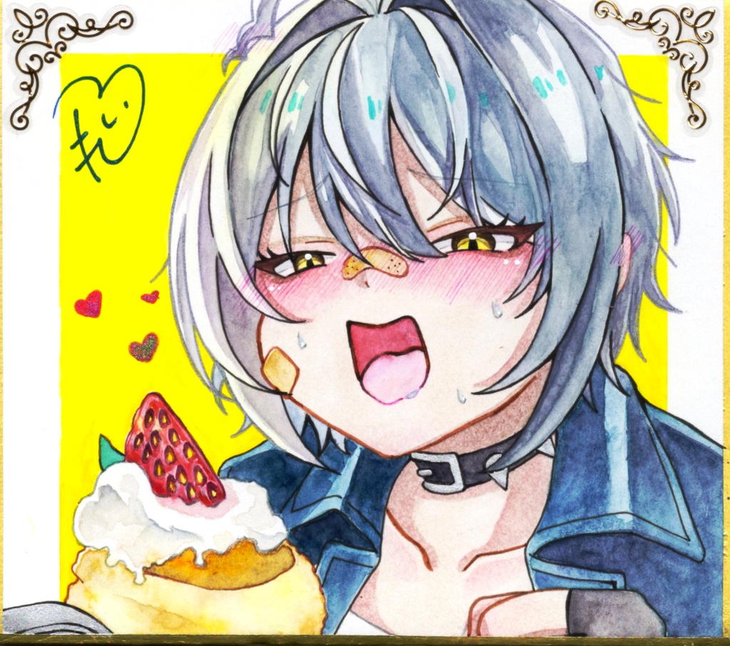 モリー　小サイズ色紙原画