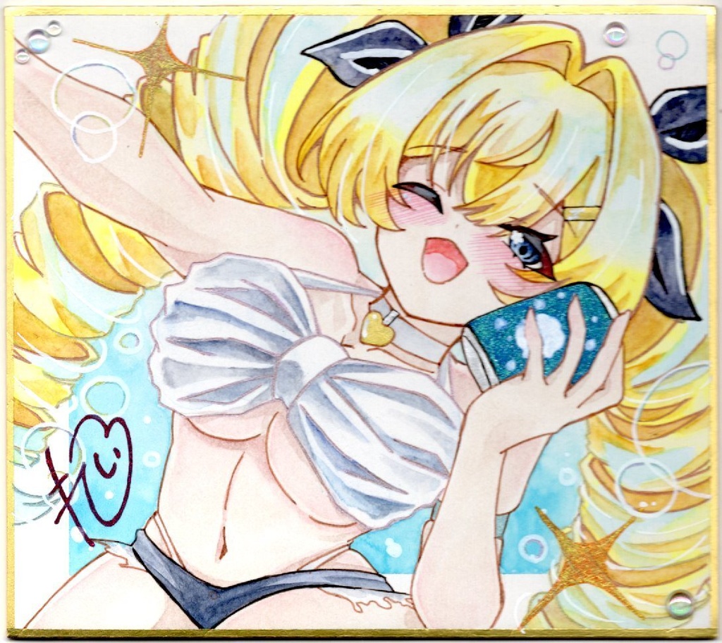 ヨヨ　小サイズ色紙原画