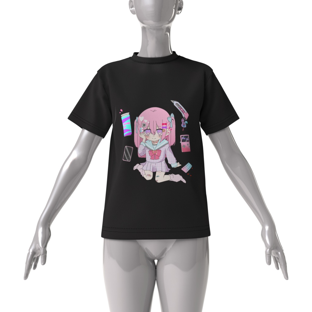 ぴえんな空元気ちゃんTシャツ