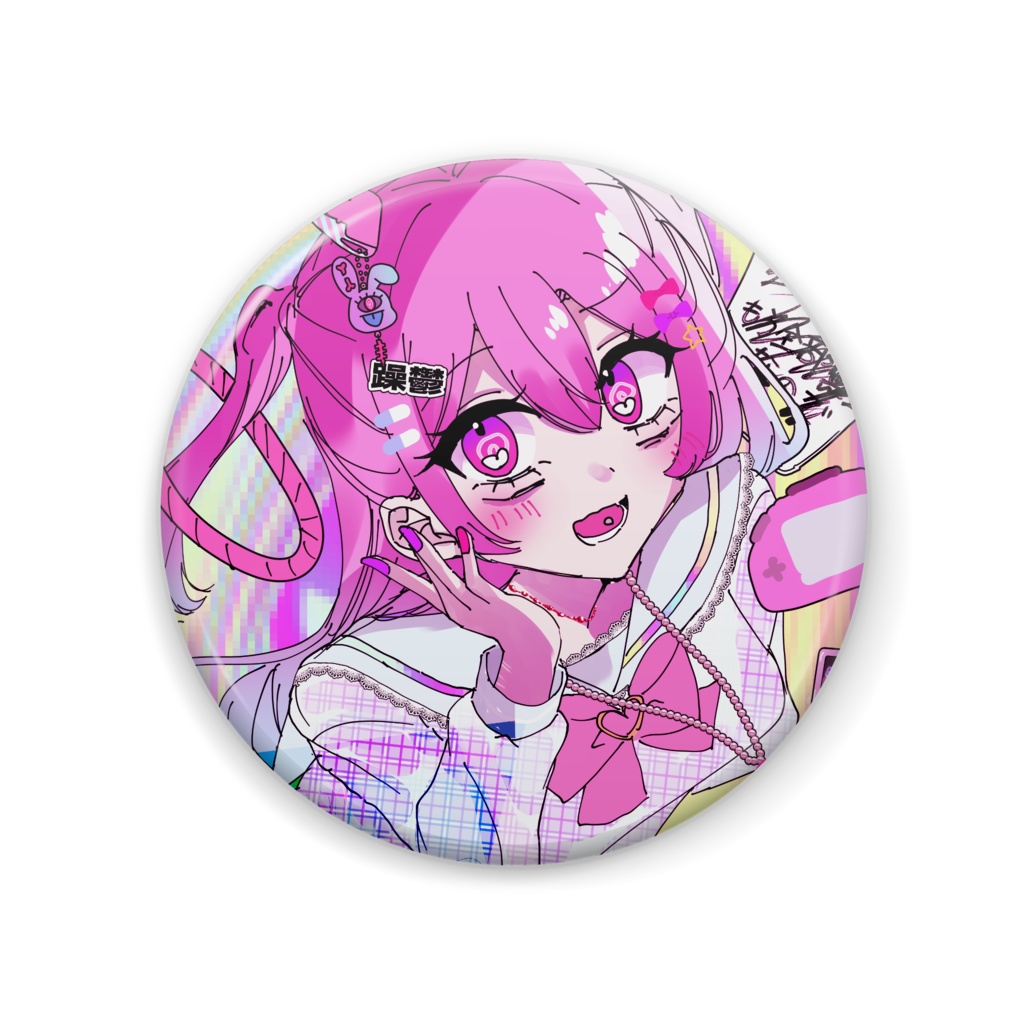 らりらり空元気ちゃん 缶バッジ