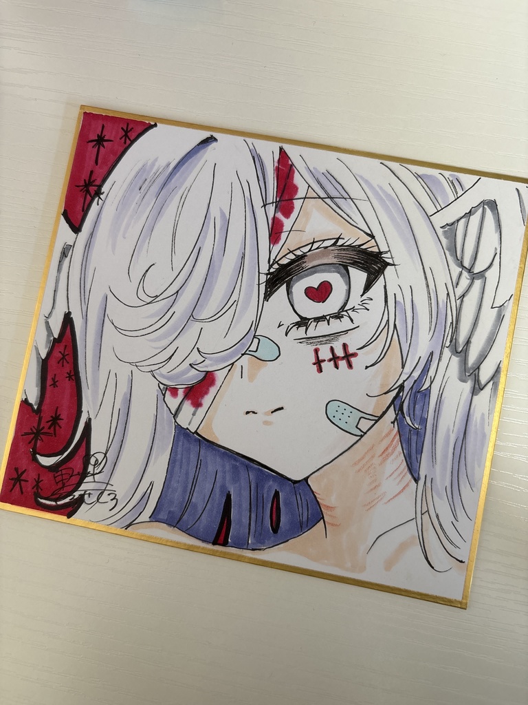 原画色紙(双子天使1)