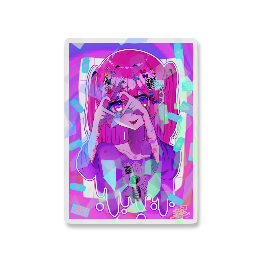 空元気ちゃんスマホステッカー(スクエア)