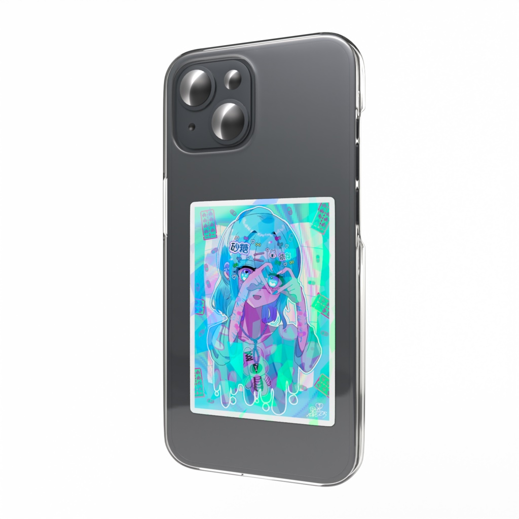 ラムネちゃんスマホステッカー(スクエア)