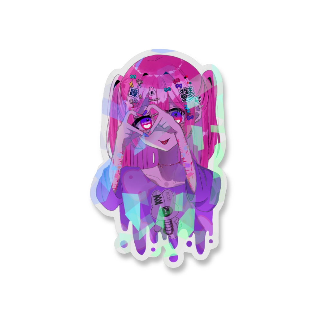 空元気ちゃんスマホステッカー(ダイカット)