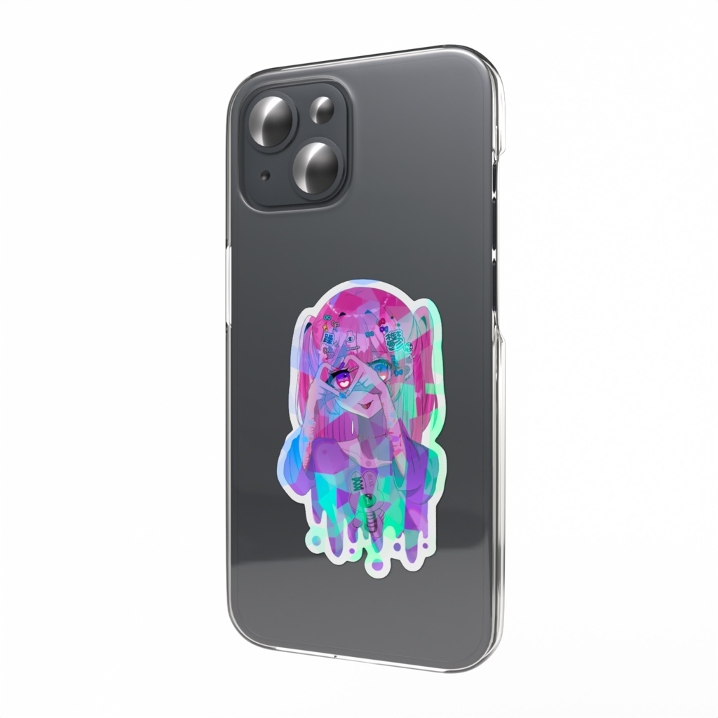 空元気ちゃんスマホステッカー(ダイカット)