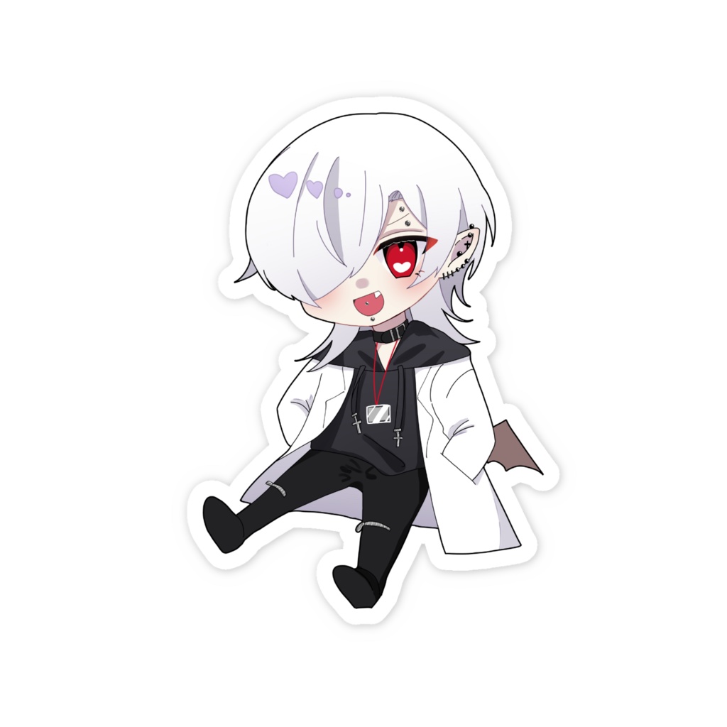 黒瀬黑スマホステッカー(ダイカット、ホロなし)