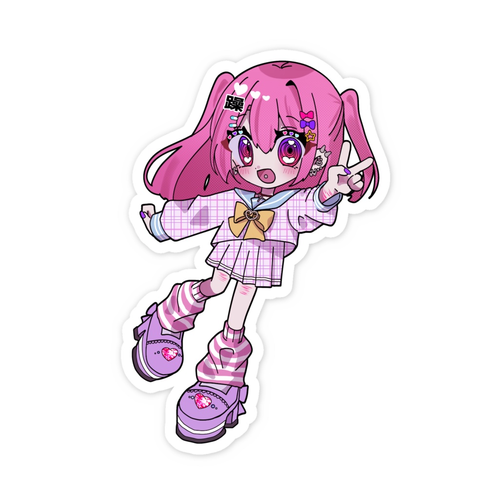 空元気ちゃん(躁)ダイカットステッカー