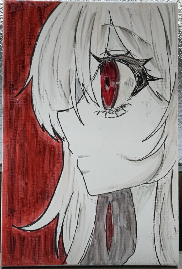 「憎悪」原画キャンバス