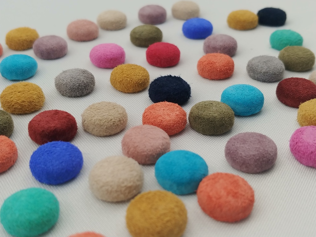 スエードカボション ピアス/ノンホールピアス 小2個セット