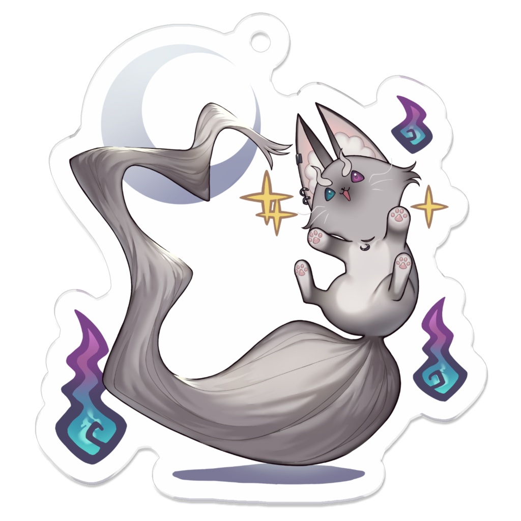 隣月のオトモ躍動ver.　アクリルキーホルダー