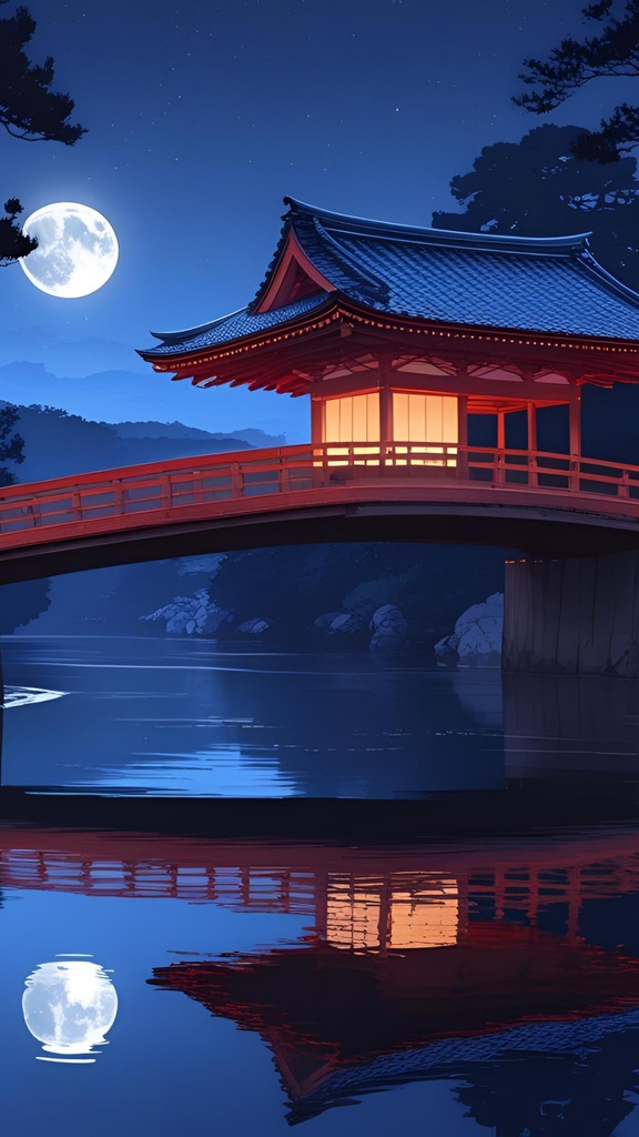 幻想的な日本の夏｜夜の風景スマホ壁紙5枚セット