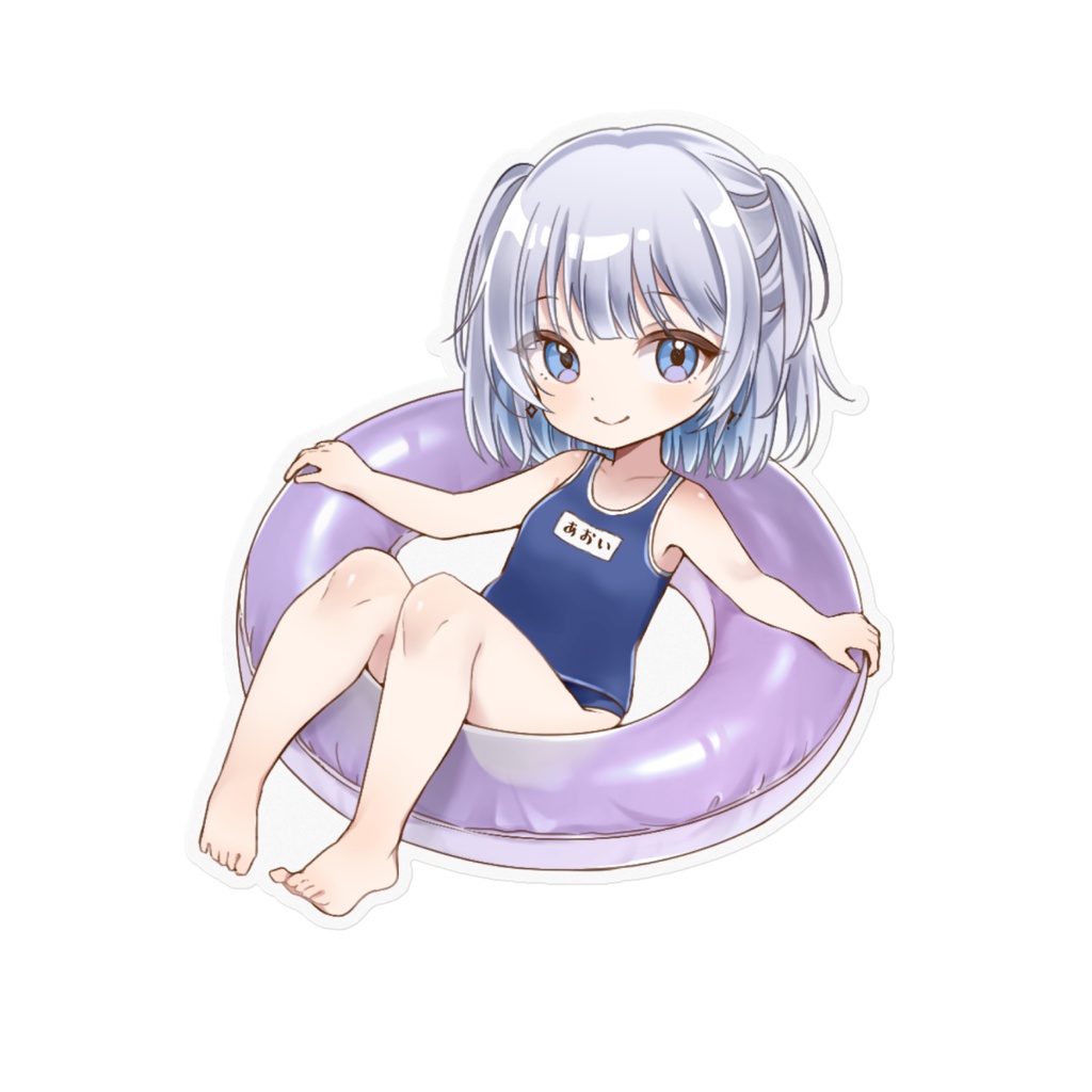 【受注生産】スク水しーちゃんステッカー(大)