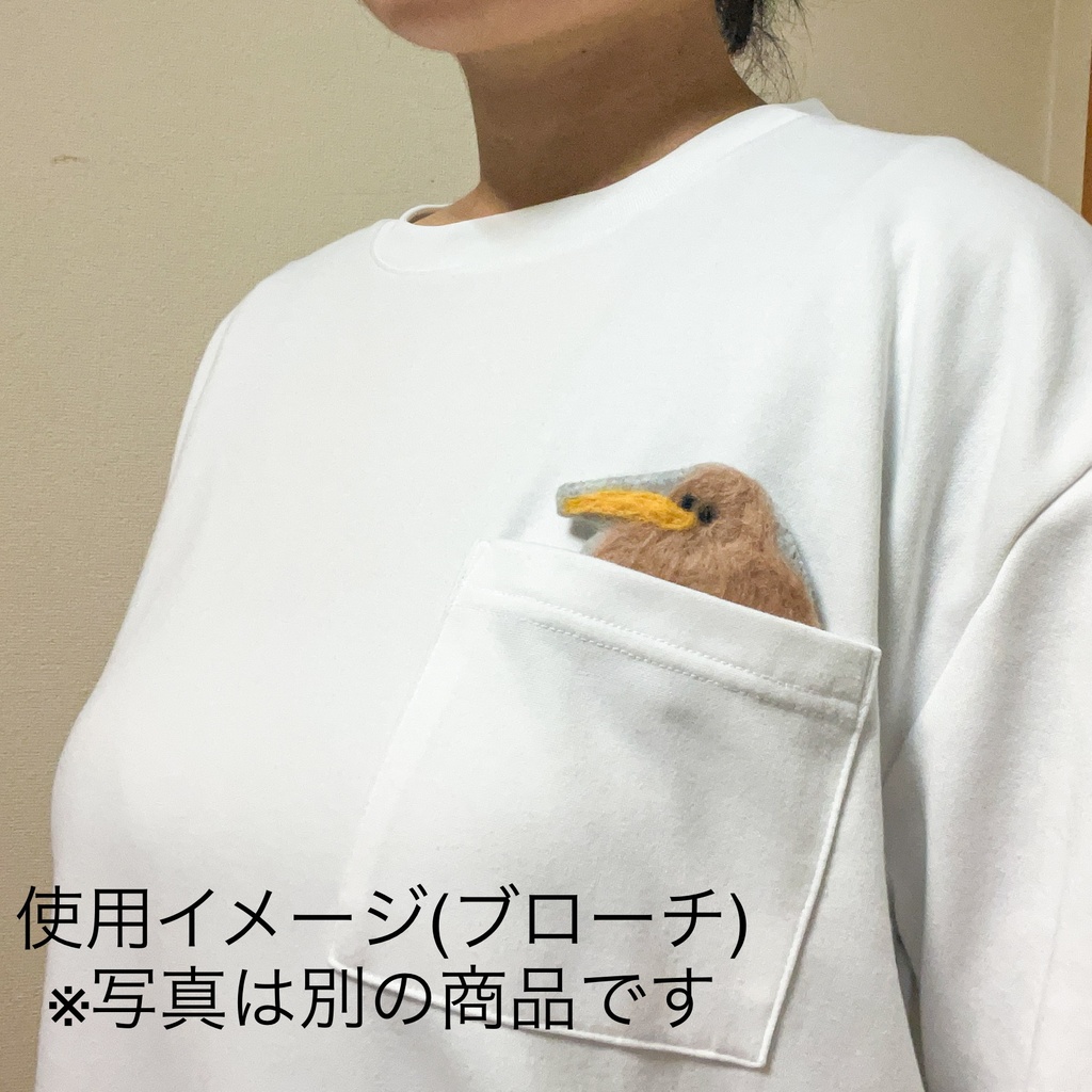 キーウィのブローチorマグネット(歩く)