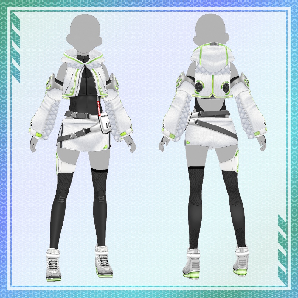 【VRoid】サイバーウェア トータルコーディネイトセット