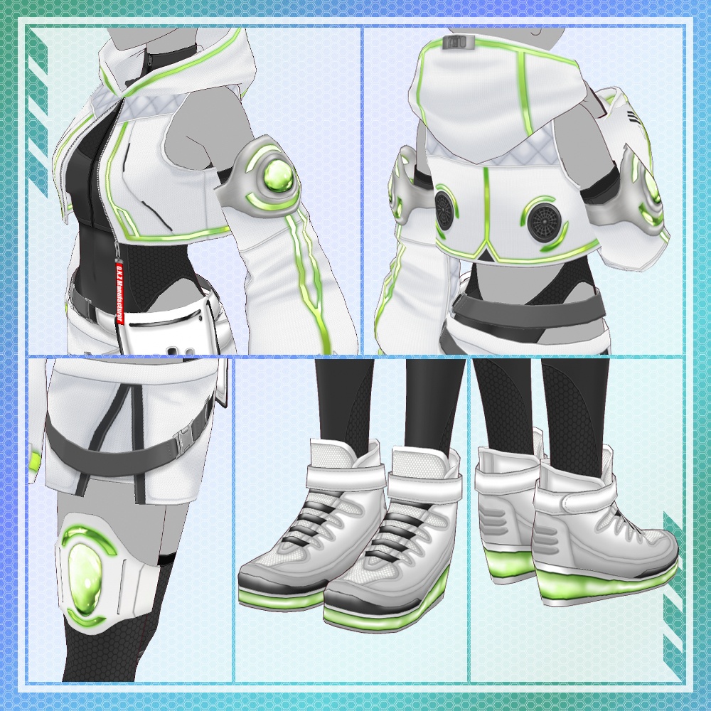 【VRoid】サイバーウェア トータルコーディネイトセット